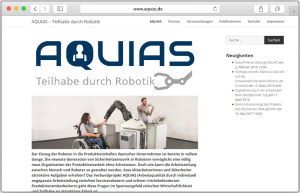 Website-Screenshot des Projektes AQUIAS