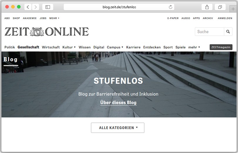 Vorschau des Blogs "Stufenlos" von Christiane Link.