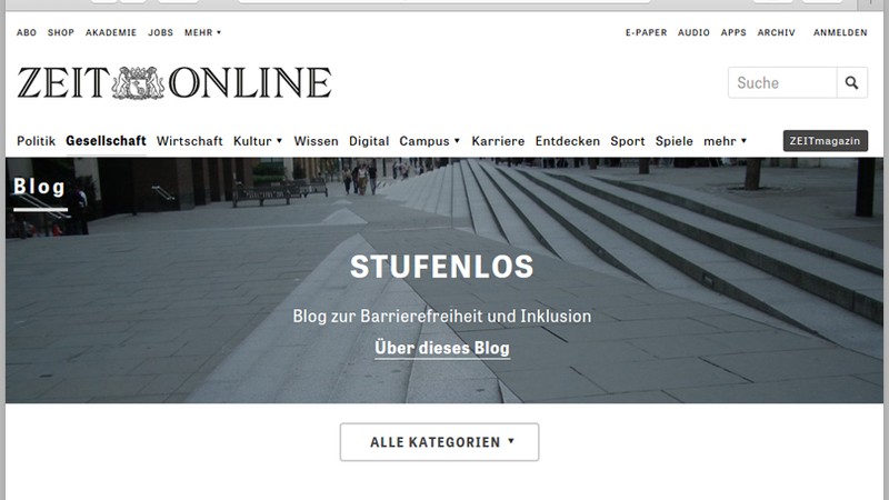 Vorschau des Blogs "Stufenlos" von Christiane Link.