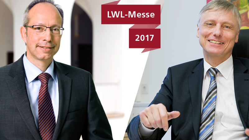 Links der LWL-Direktor Matthias Löb, rechts der LWL-Sozialdezernent Matthias Münning.