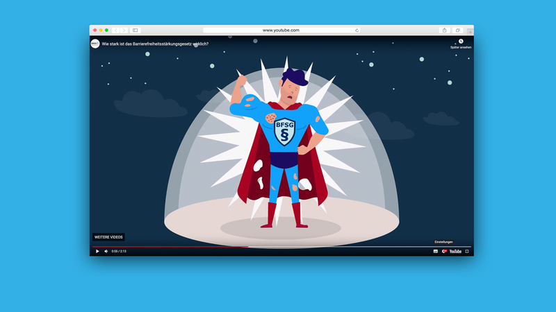 blau hinterlegter Screenshot des DBSV-Videos auf YouTube