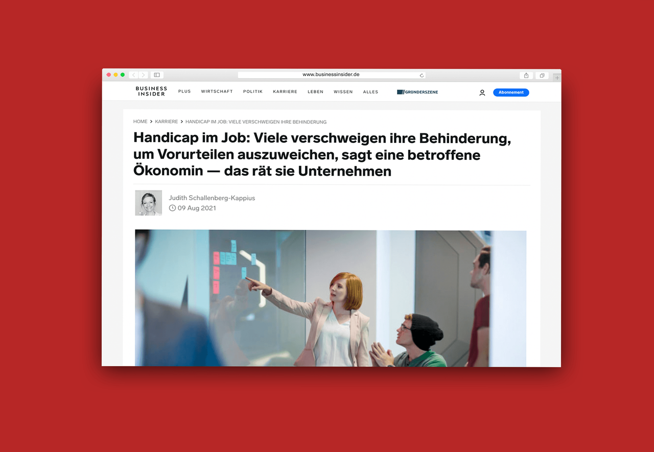 Website-Screenshot des Artikels auf Businessinsider.de