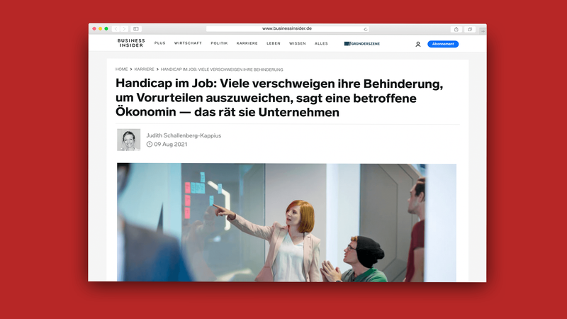 Website-Screenshot des Artikels auf Businessinsider.de