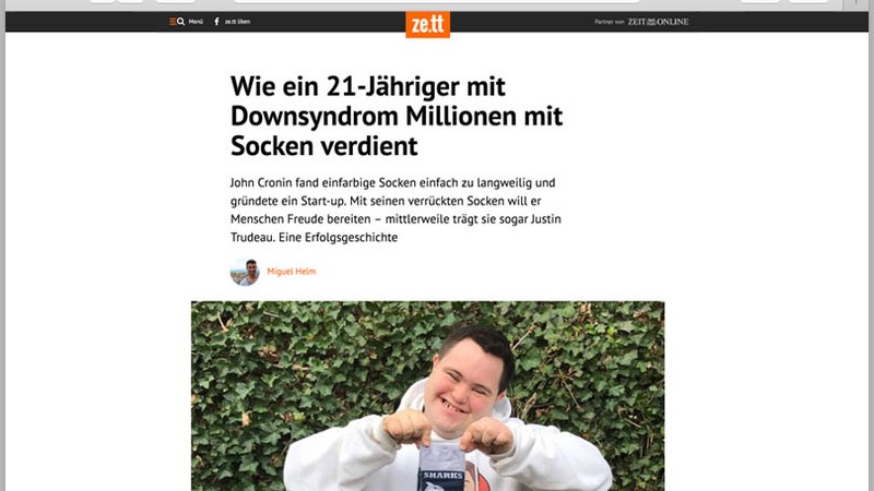 Website-Screenshot ze.tt mit Artikel über John Cronin