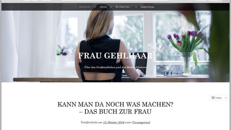Screenshot des Blogs von Frau Gelhaar